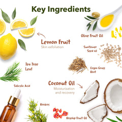 Purederm botanical ingredients like lemon and honey support gentle skin renewal.