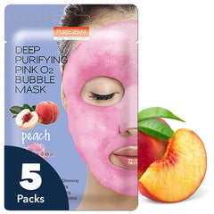 Purederm mask application on dry face demonstration.