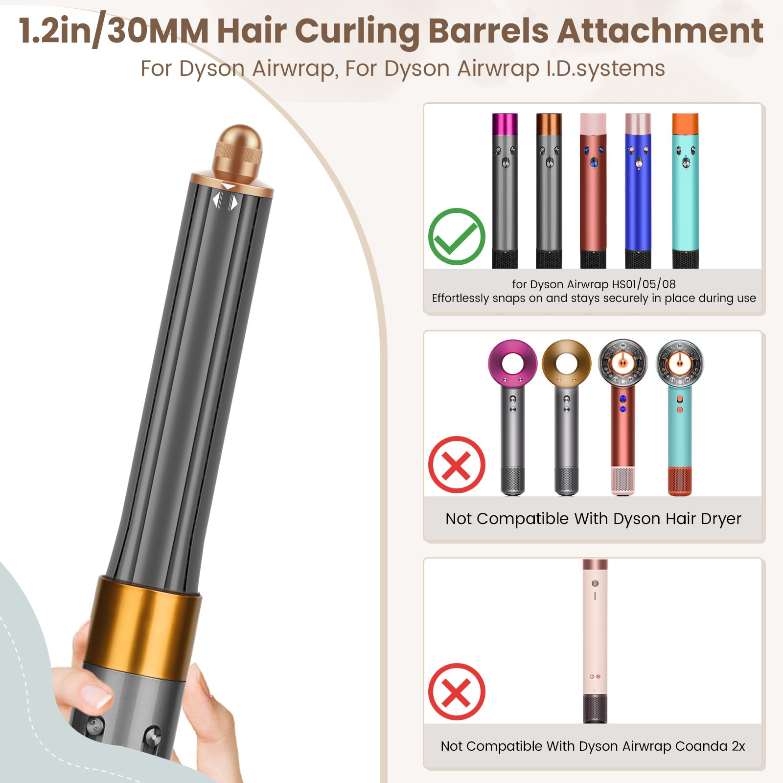 PureGUST automatic wrap nozzle shows auto-wrap precision for defined curls.