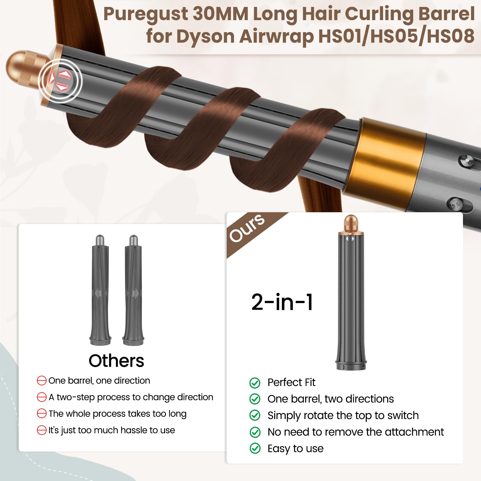PureGUST Dyson-ready setup supports quick, seamless daily styling routines.