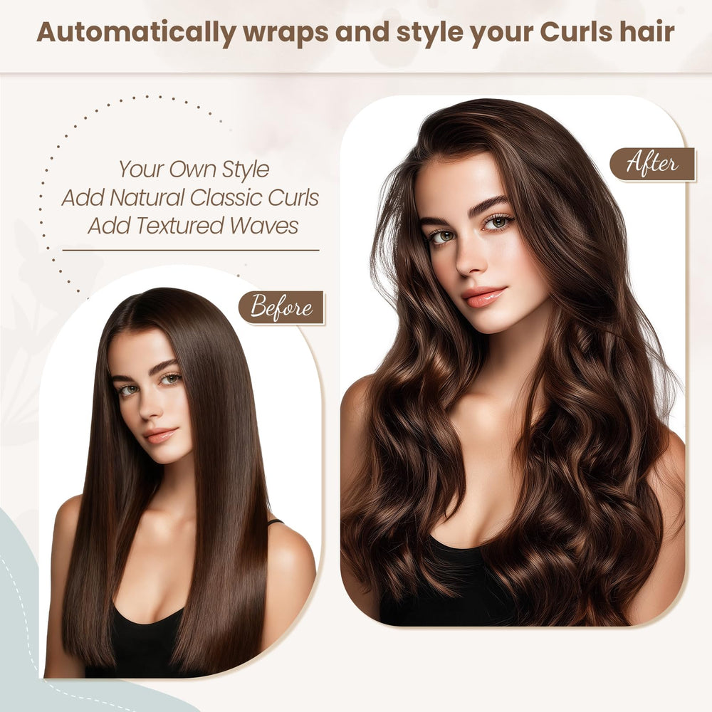 PureGUST heat-friendly barrel protects hair while delivering smooth, lasting shine.
