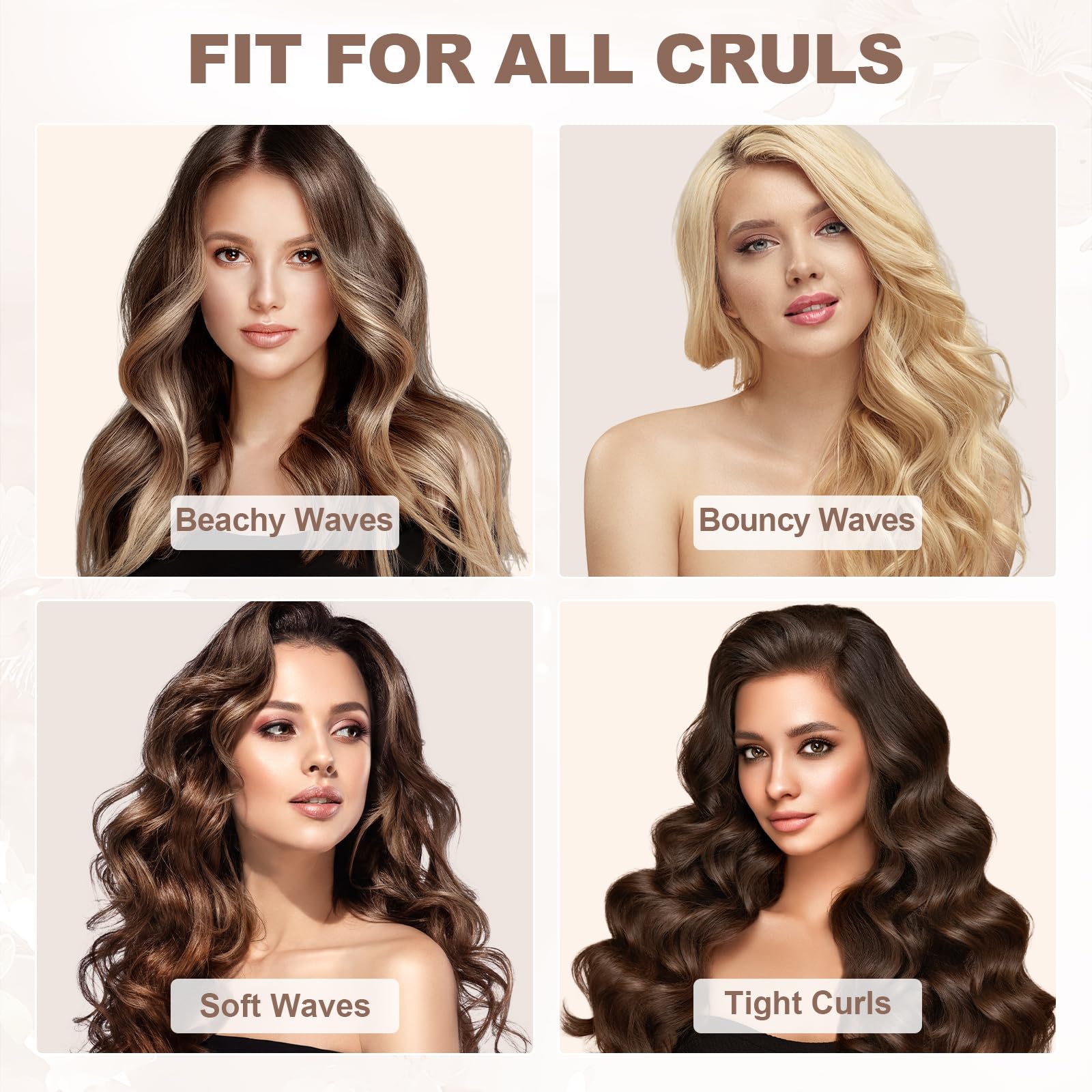 PUREGUST large oval volumizing brush demonstrates faster curling results.