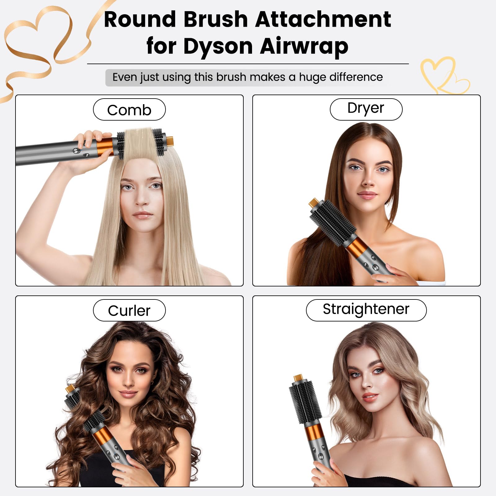 PUREGUST round brush fringe-control enables precise layered styling