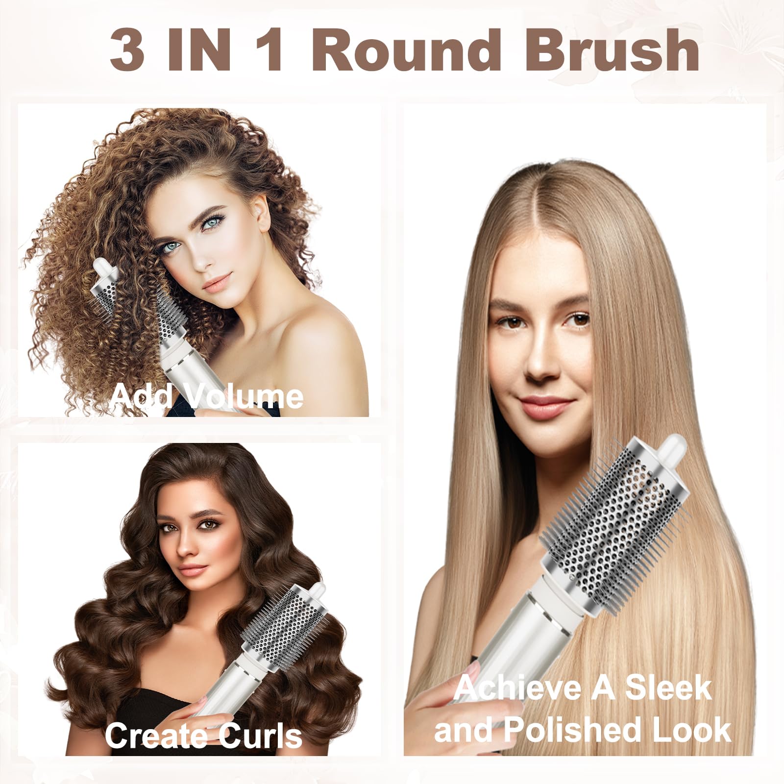 PUREGUST round brush fits Shark FlexStyle HD440 for quick volume.