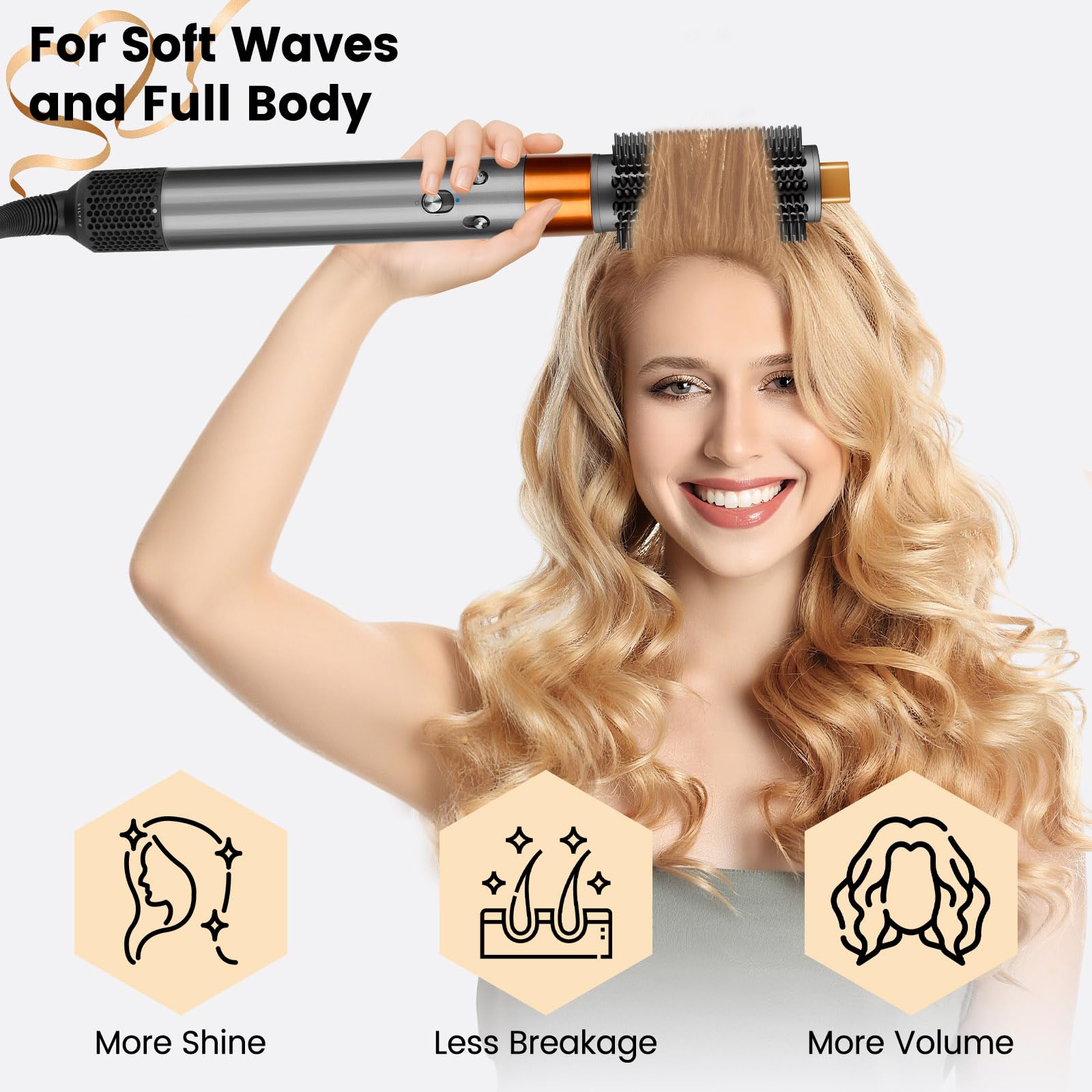 PUREGUST round brush long-hair-wave supports effortless curling and bounce