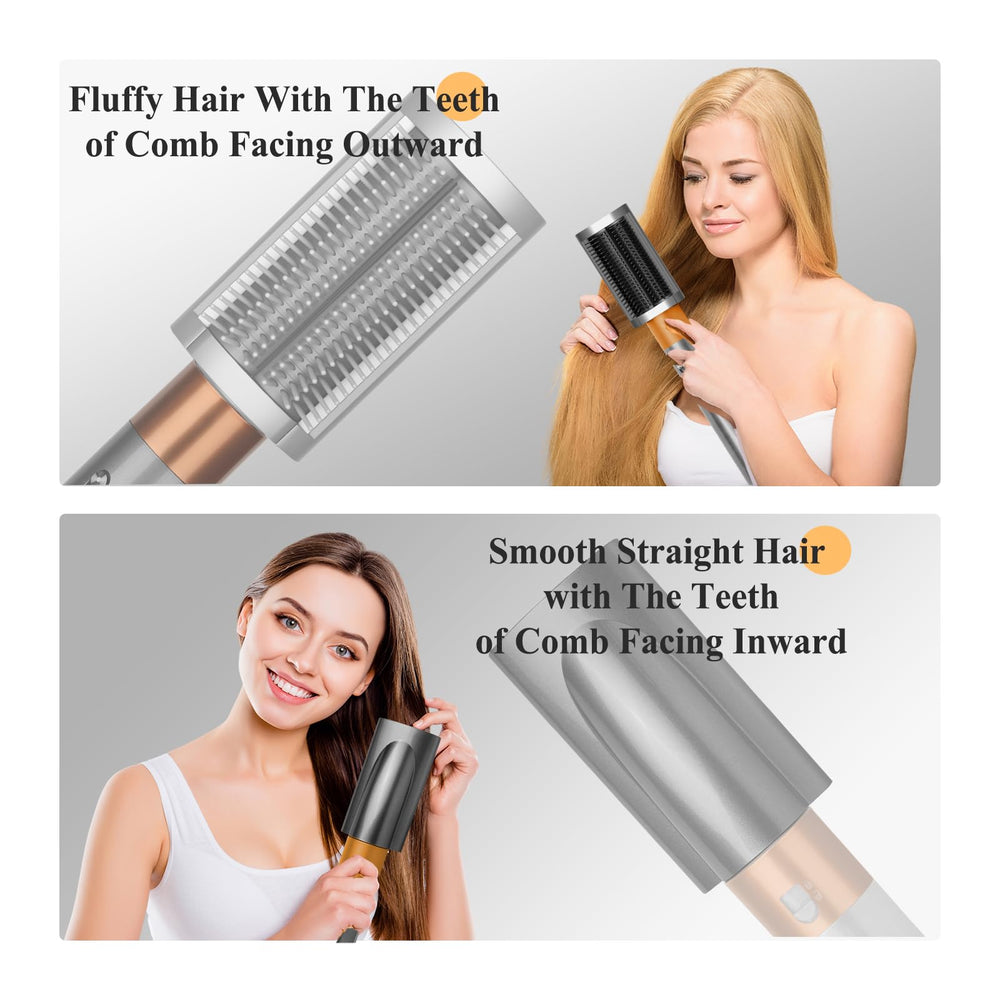 PUREGUST smoothing-brush on curly hair pre-styling demonstrating added volume.