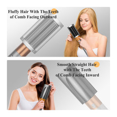 PUREGUST smoothing-brush on curly hair pre-styling demonstrating added volume.