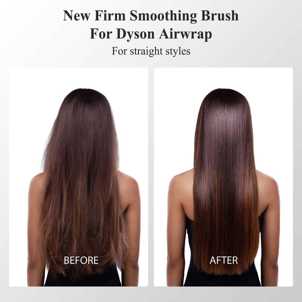 PUREGUST smoothing-brush in use guiding hair with enhanced airflow for control.