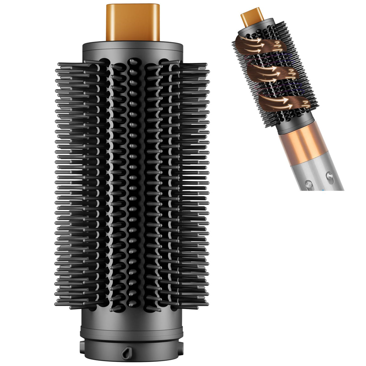 PUREGUST upgraded round brush for Dyson Airwrap compatibility enhances styling control