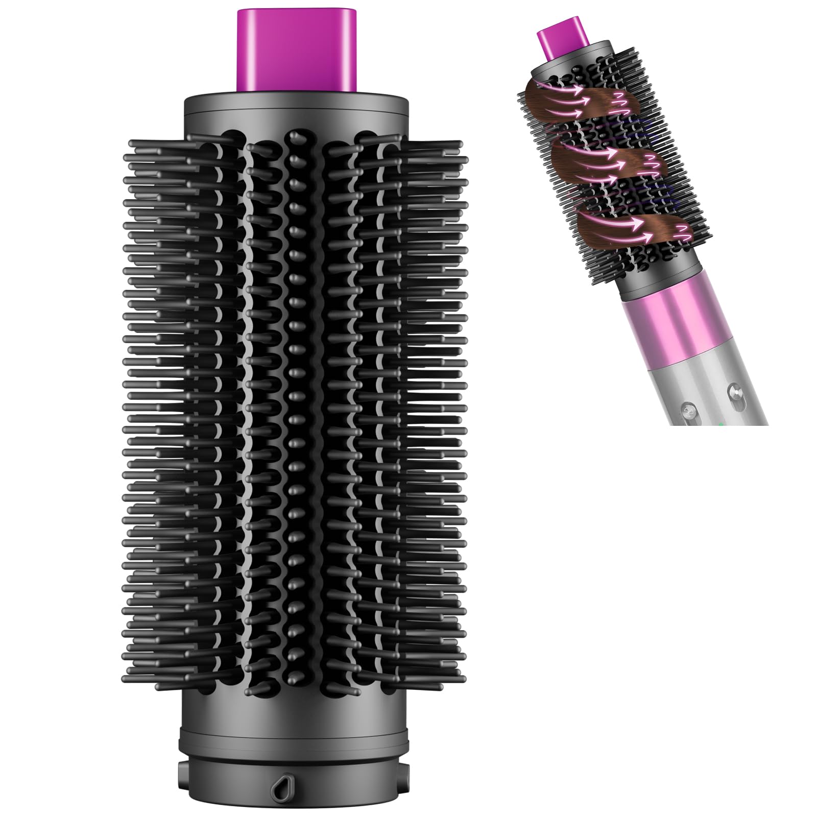 PUREGUST round brush attachment close-up bristles for smooth frizz control