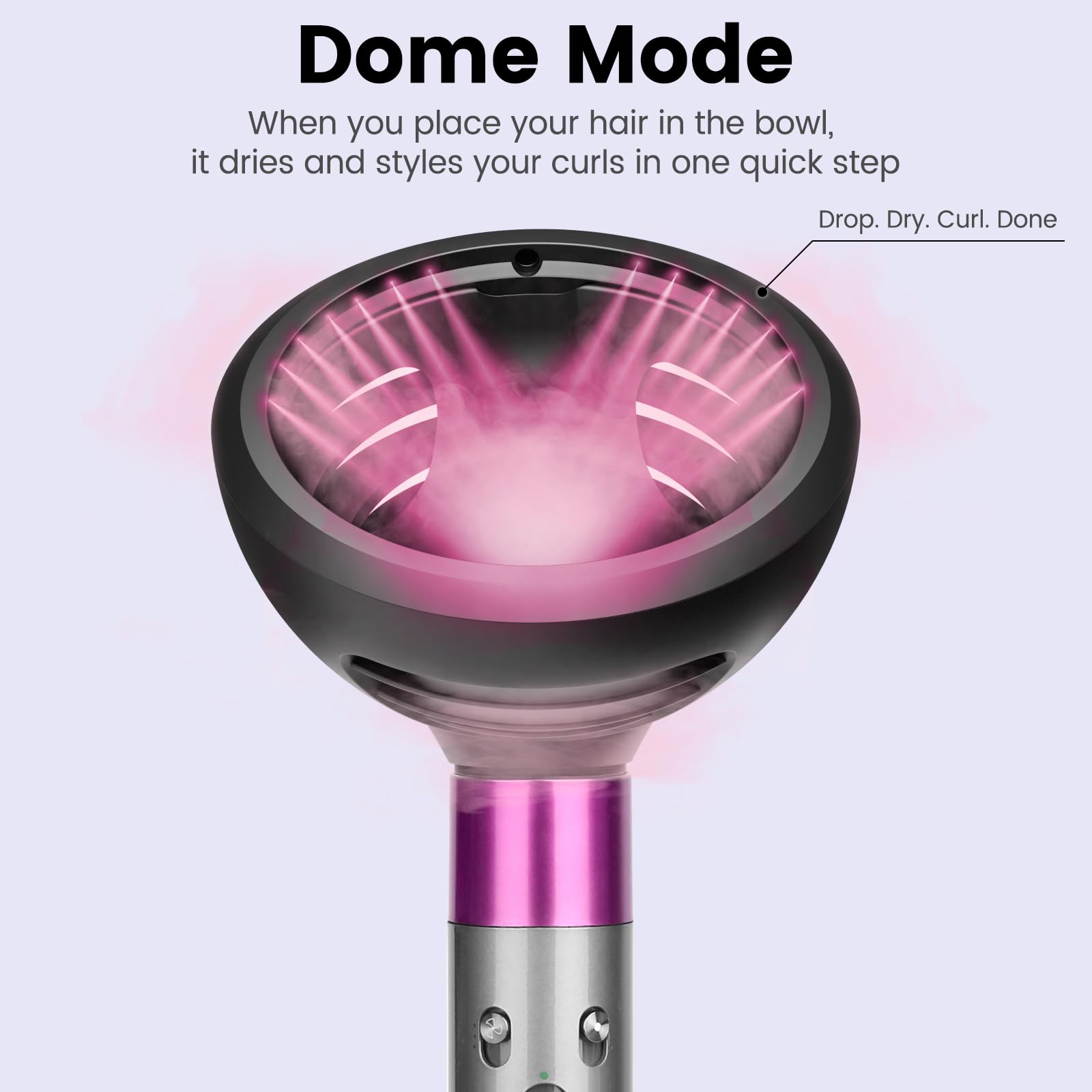 PureGUST Wave Diffuser with even heat distribution reduces frizz and preserves shine.
