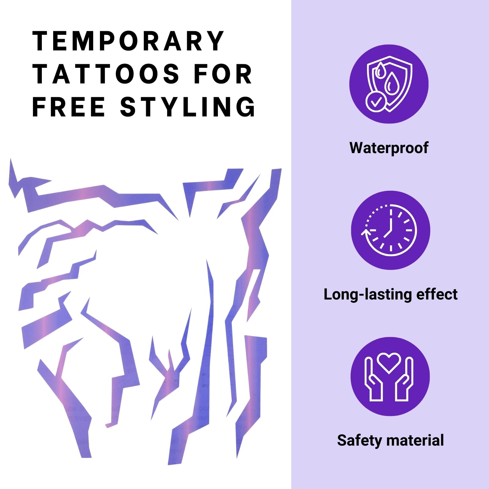 PUREHAIR purple-ombre-tattoo-wrist-festival bold accent that lasts through festivals