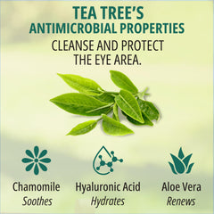 PURELID Tea Tree Eyelid Wipes with hyaluronic acid illustrate a hydrating, gentle cleanse for sensitive lids.