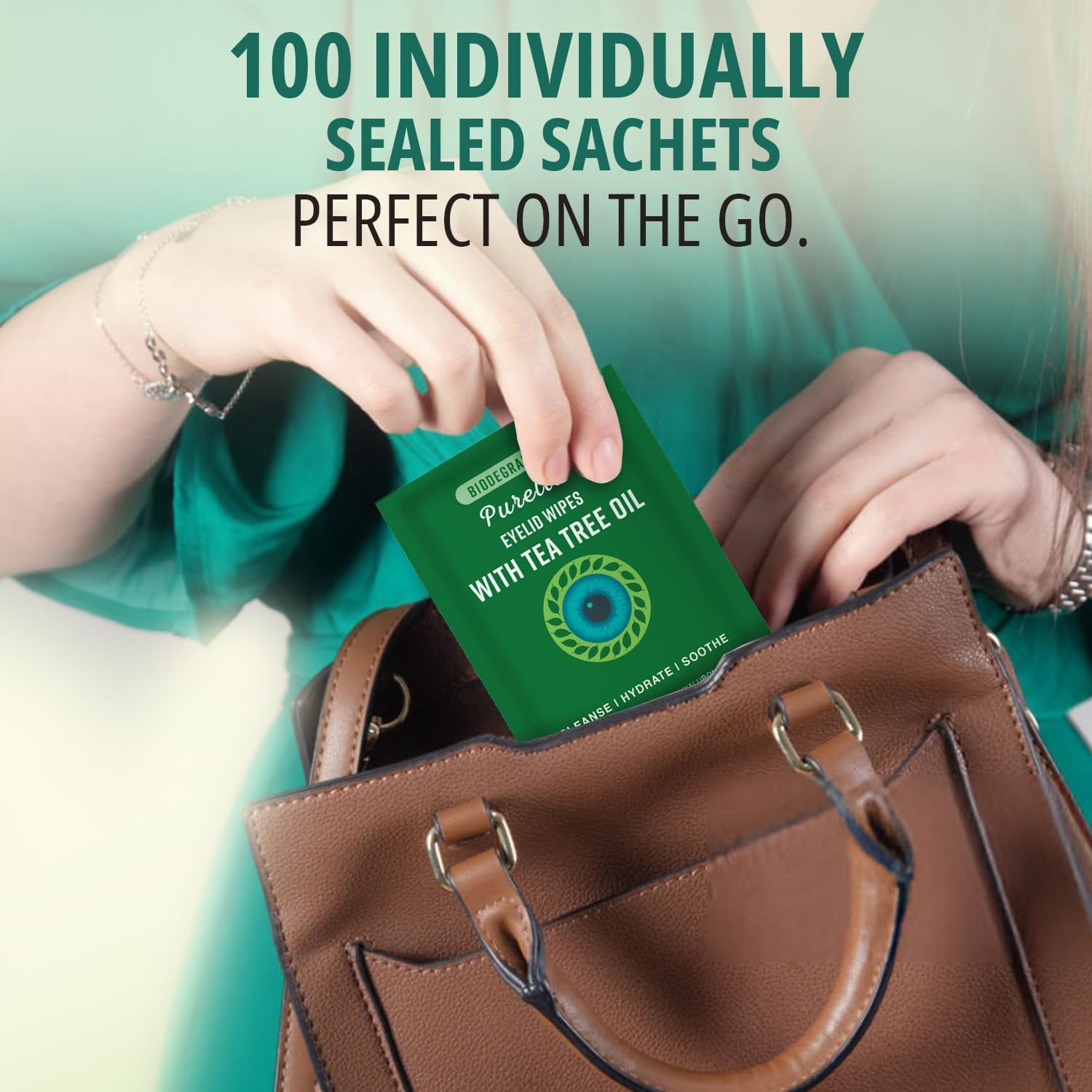 PURELID Tea Tree Eyelid Wipes travel-friendly convenience for on-the-go cleansing