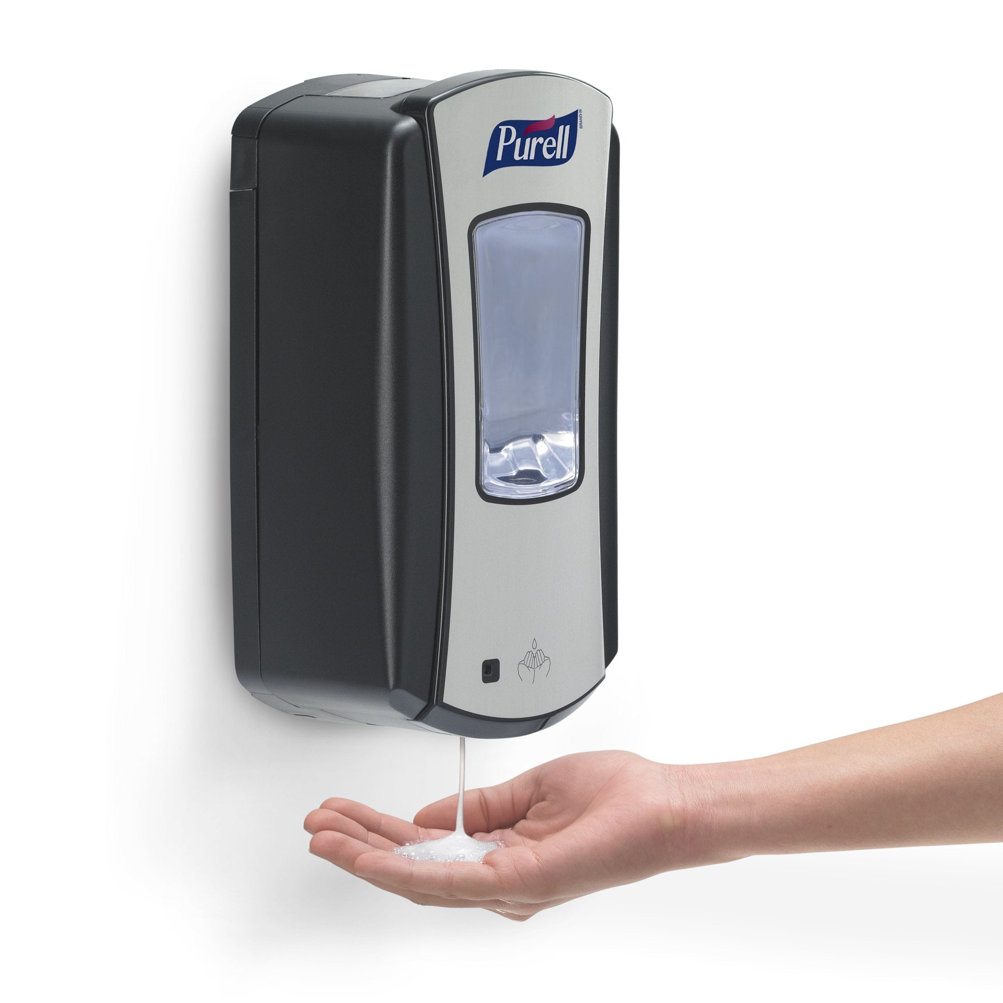 Purell LTX-12 window view shows refill status for easy maintenance