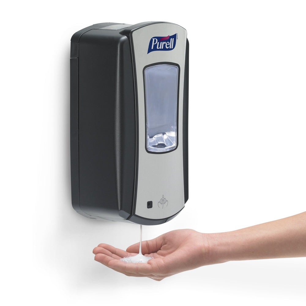 Purell LTX-12 window view shows refill status for easy maintenance