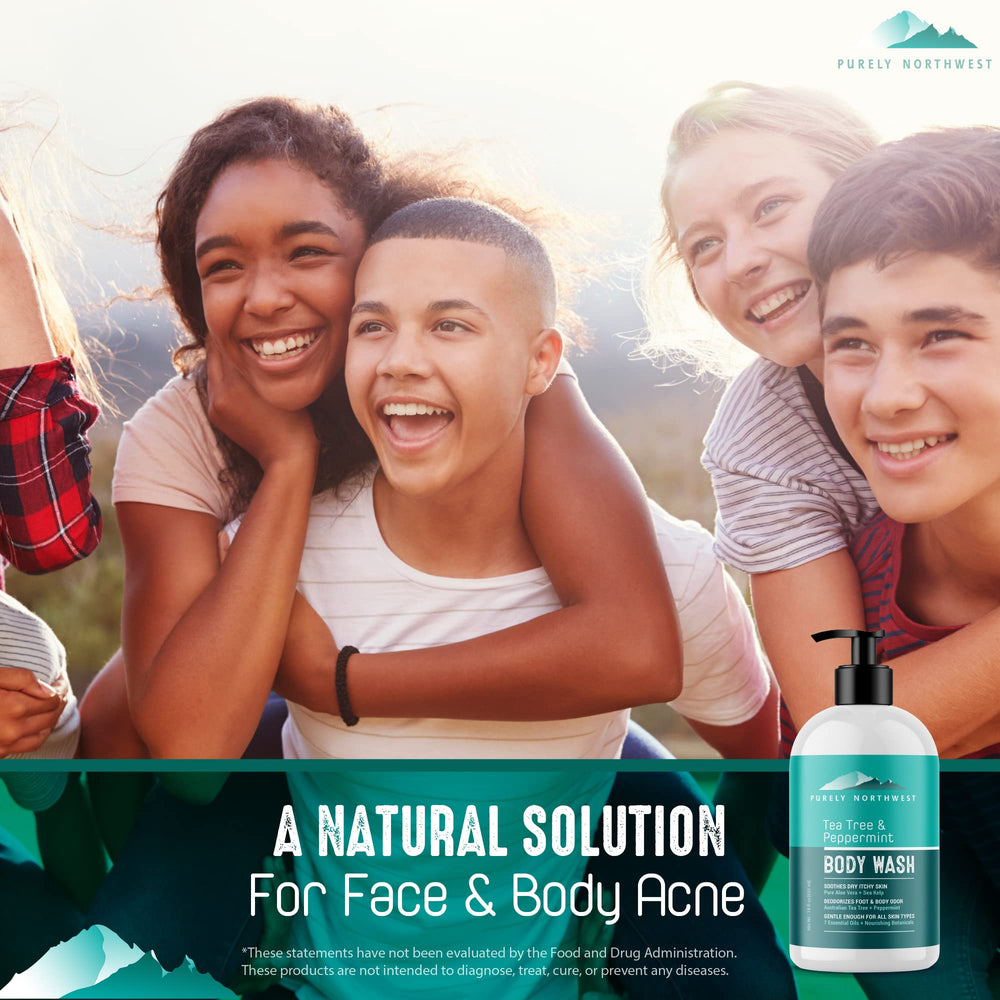 Purely Northwest Tea Tree Body Wash ideal for daily use and refreshed skin