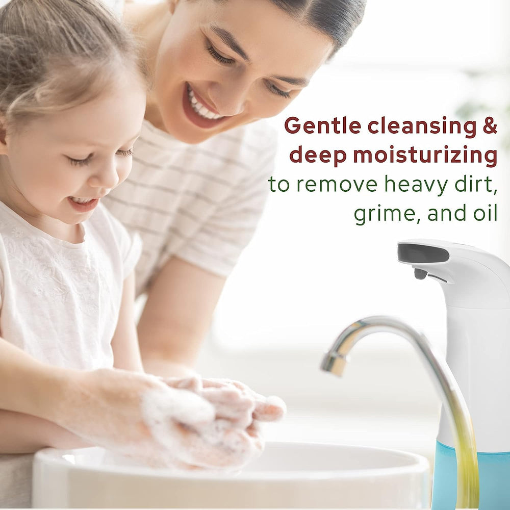 Puremax Lemon Basil foam pump dispenser demonstrates effective foam delivery.