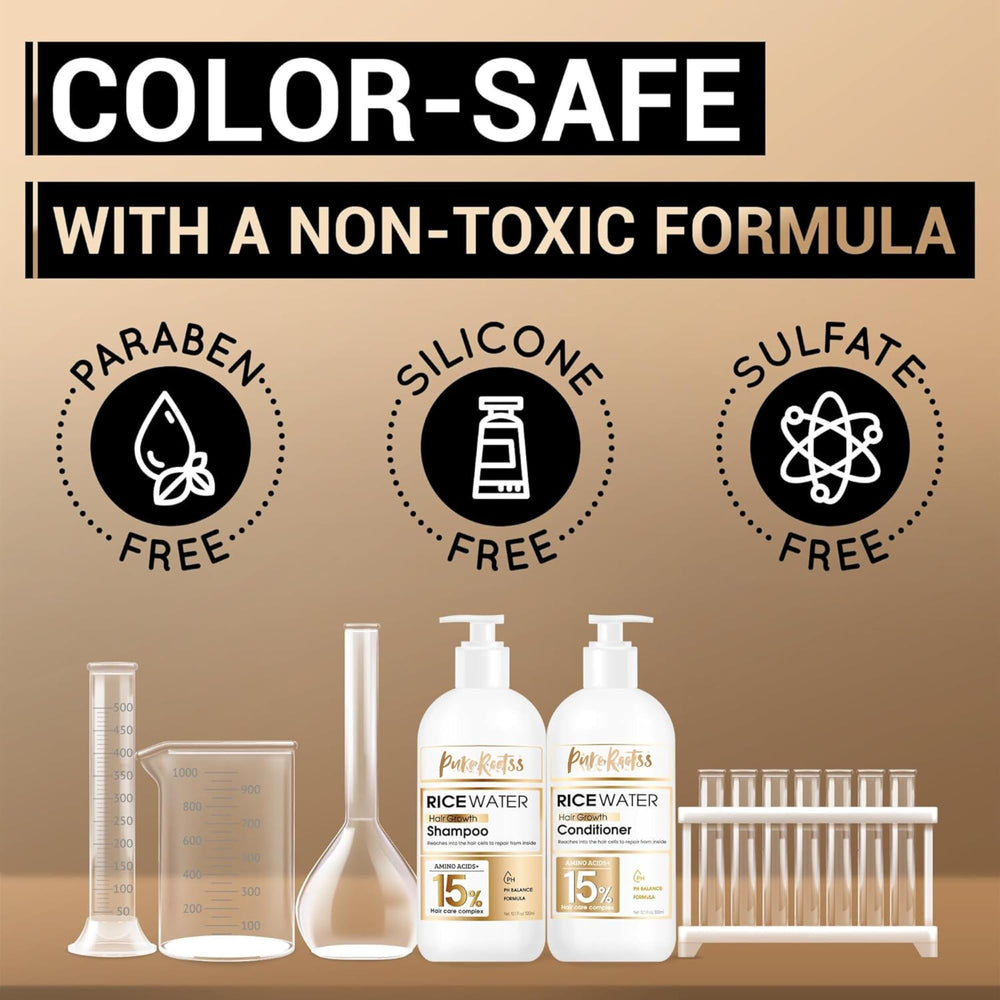 PureRootss hair routine results shot suggests healthier-looking hair over time