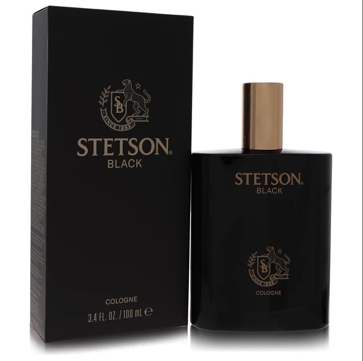 PureScents Stetson Black bottle front view for confident day-to-night wear.