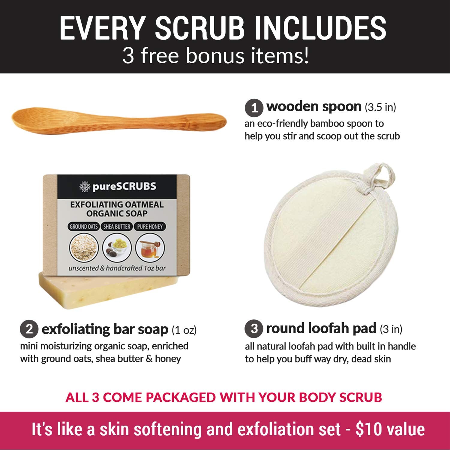 PureSCRUBS oatmeal exfoliating bar soap for prepping skin.