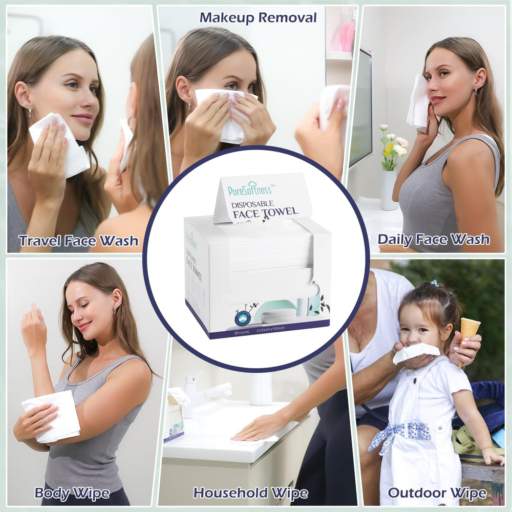PureSoftness 80-count pack—hygienic daily cleanses without laundering.