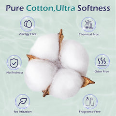 PureSoftness large towel—11.8 by 9.8 inches covers the full face during cleansing.