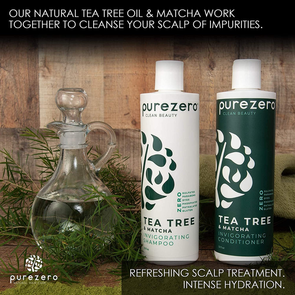 Purezero clean ingredients badge indicates zero sulfates and dyes.