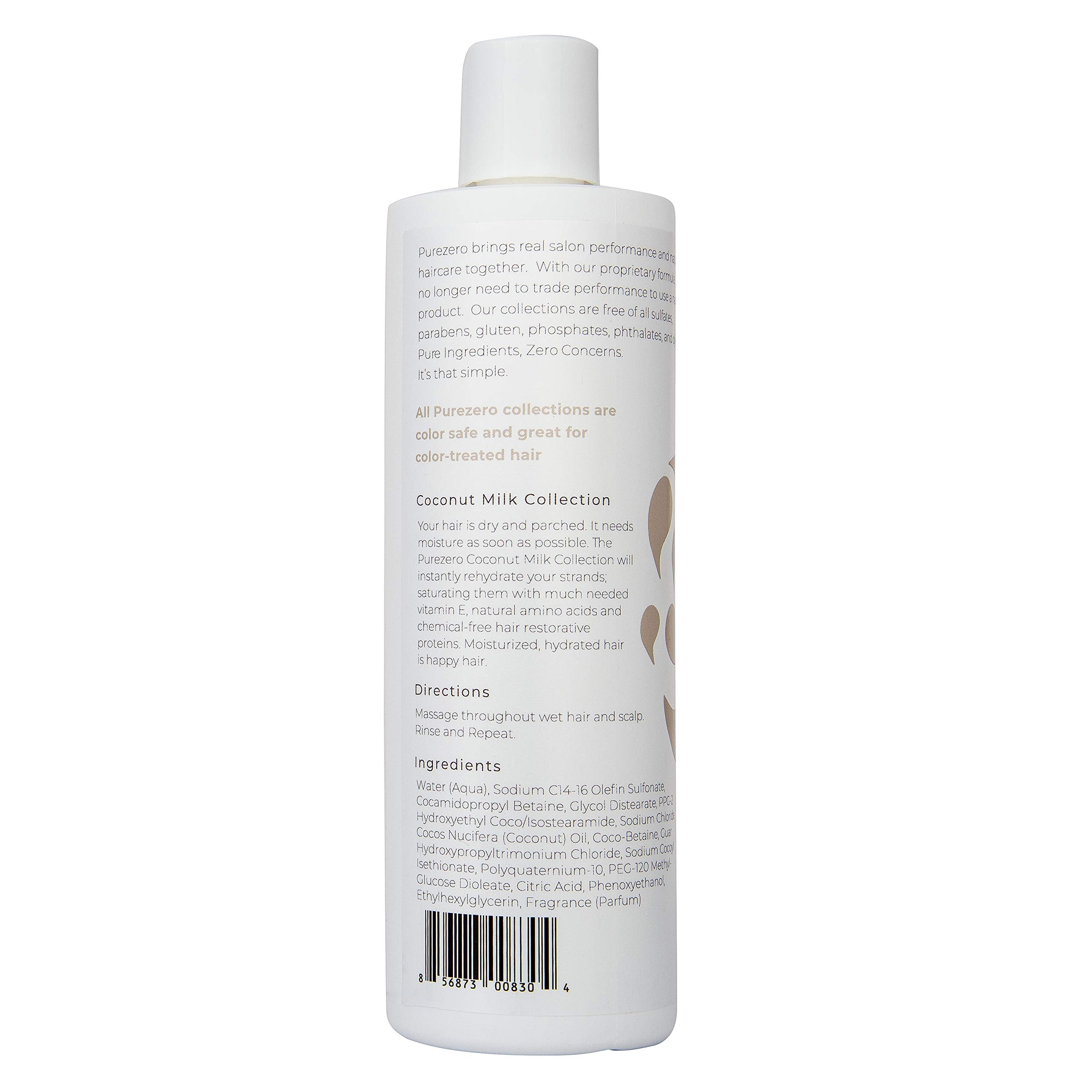 Purezero Coconut Milk results show shiny and healthy hair.