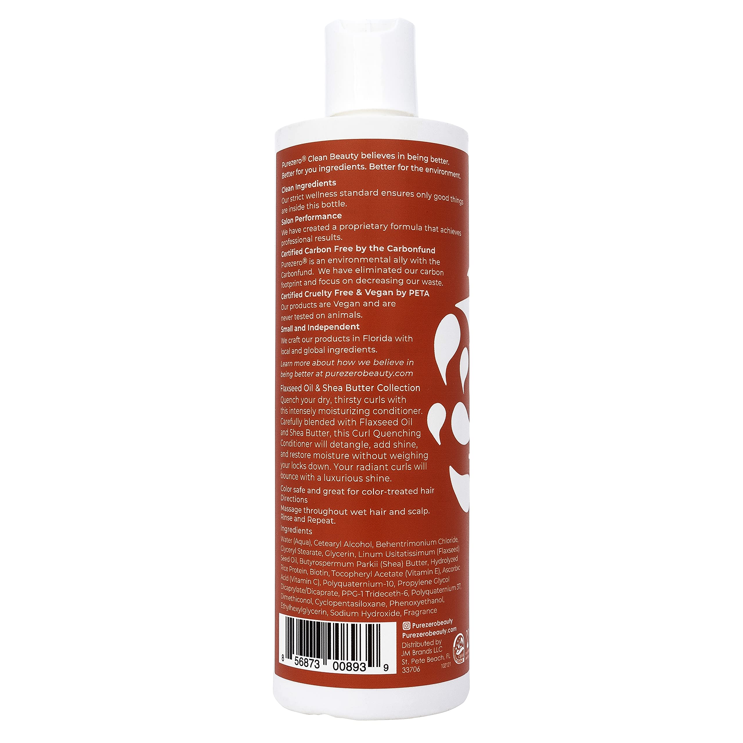 Purezero color-treated hair display emphasizes color-safe care