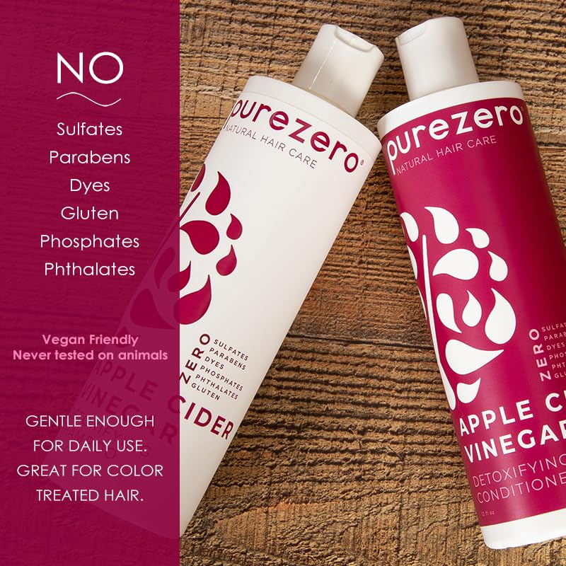 Purezero ingredient label emphasizes clean beauty and zero sulfates or dyes