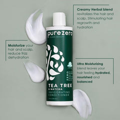 Purezero Tea Tree Oil close-up highlighting cooling scalp relief