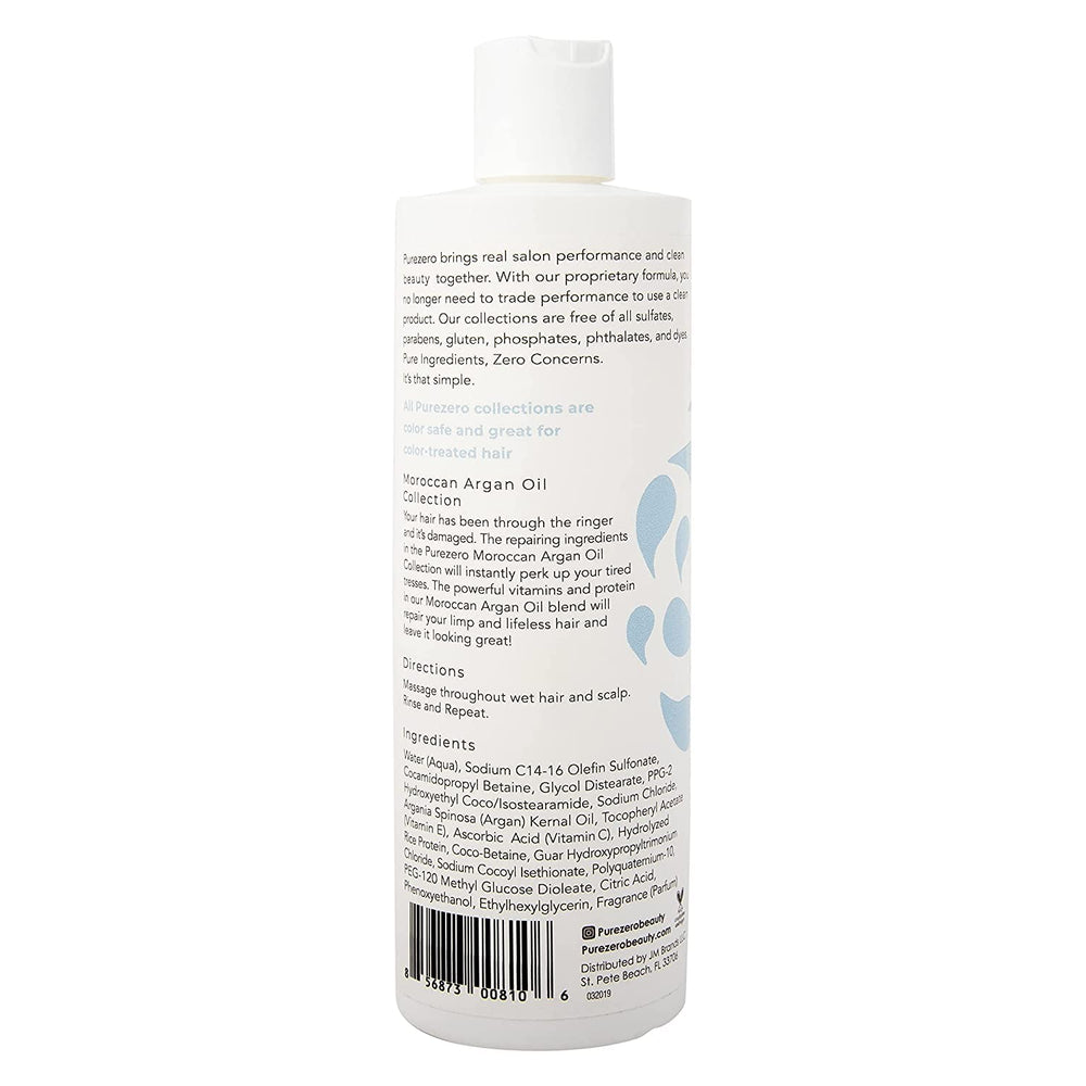 Purezero zero sulfates label communicates gentle cleansing.