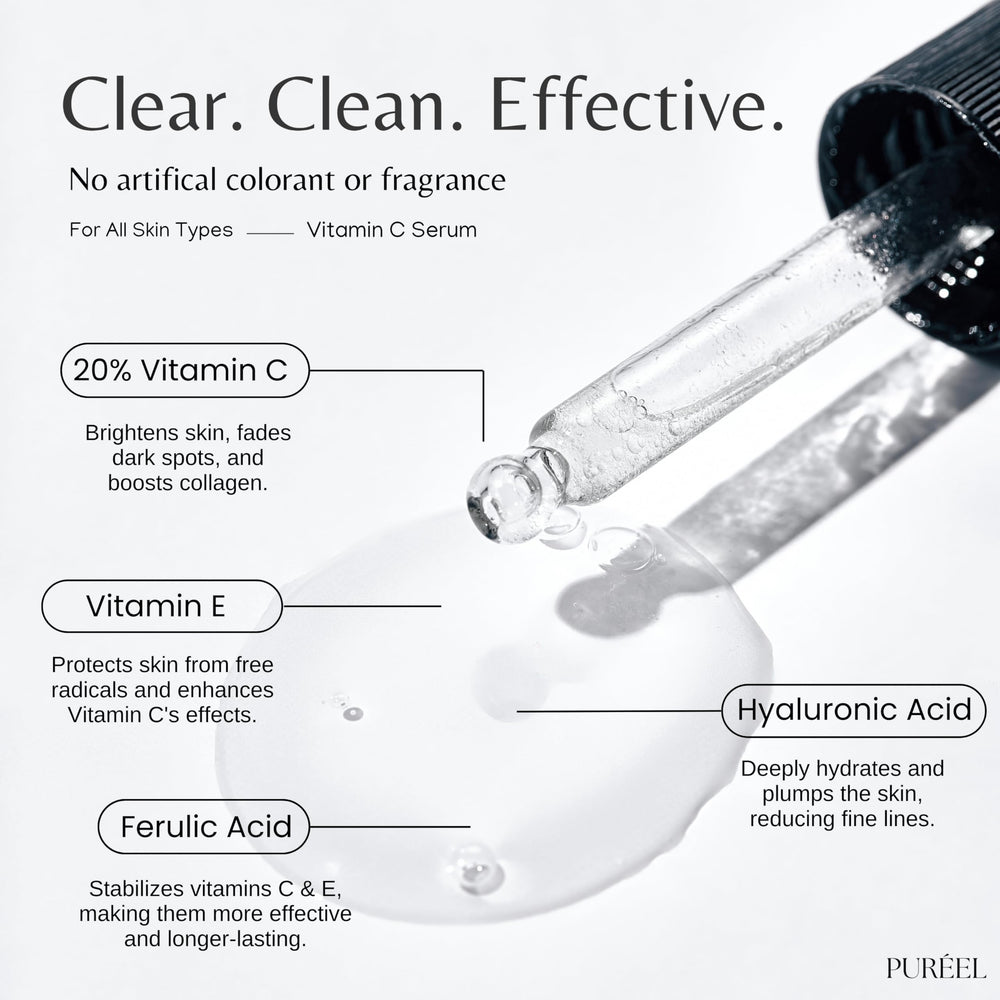 Purify Puréel serum applied during morning routine for a luminous glow