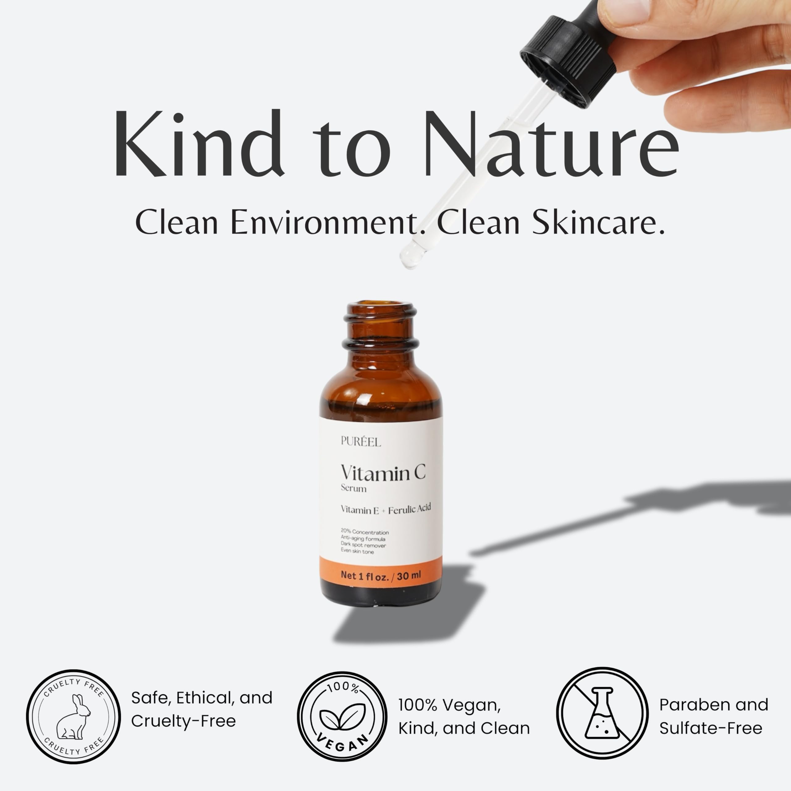 Purify Puréel serum under makeup for smooth, even finish
