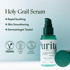 PURITO Centella Serum application on face — gentle calming across redness.