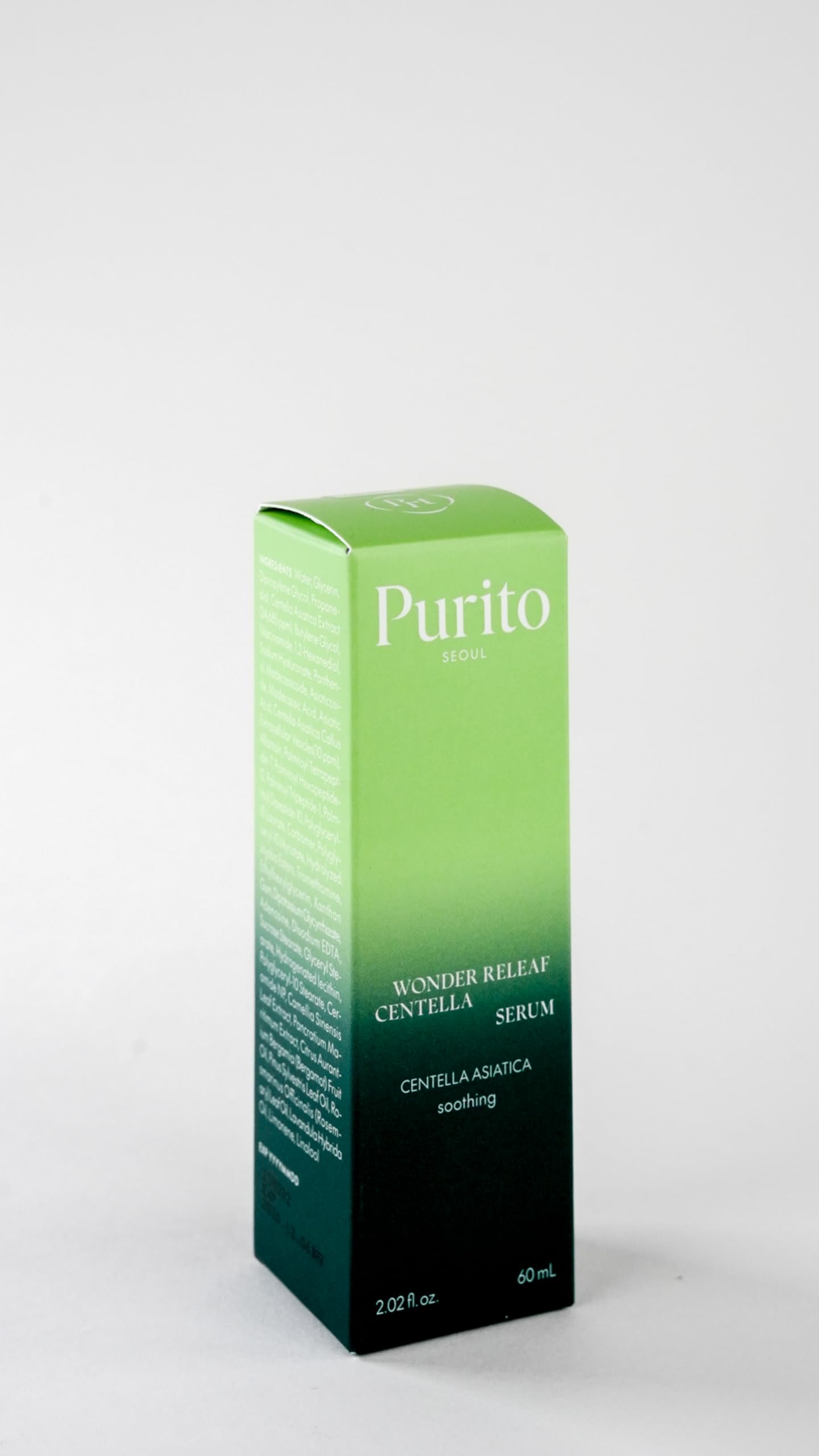 PURITO Centella Serum ingredients centella — centella-based soothing power for redness relief.