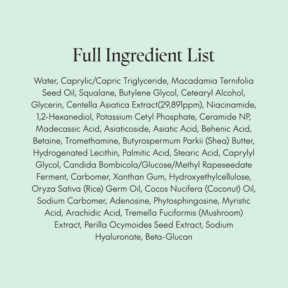 PURITO Centella Unscented Cream after-use glow suggests smooth, dewy skin result.