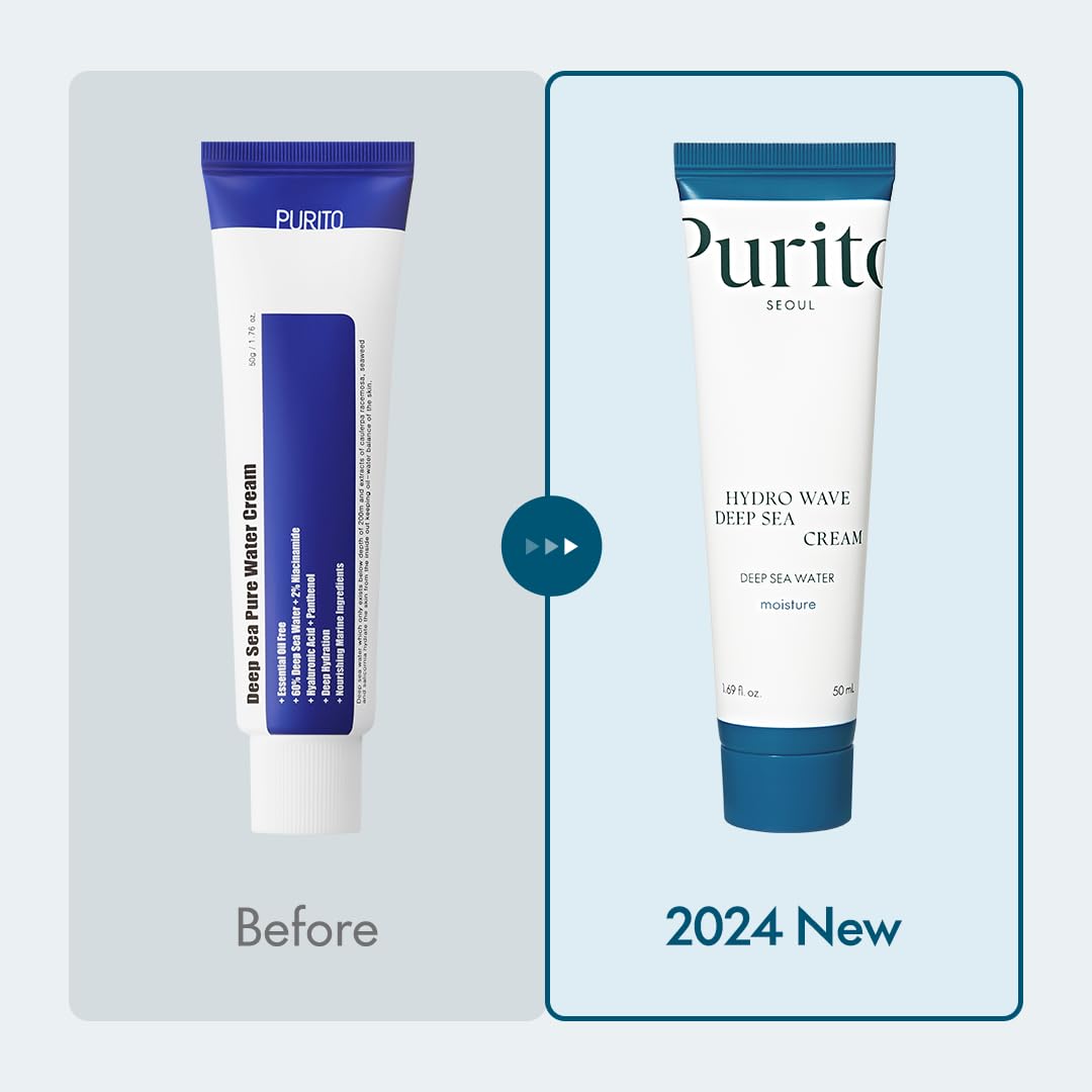 Purito Deep Sea Cream gel texture demonstrates quick absorption for daily use.