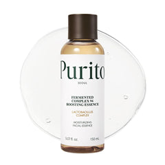 PURITO Fermented Complex 94 essence bottle closeup for a soothing skincare routine.