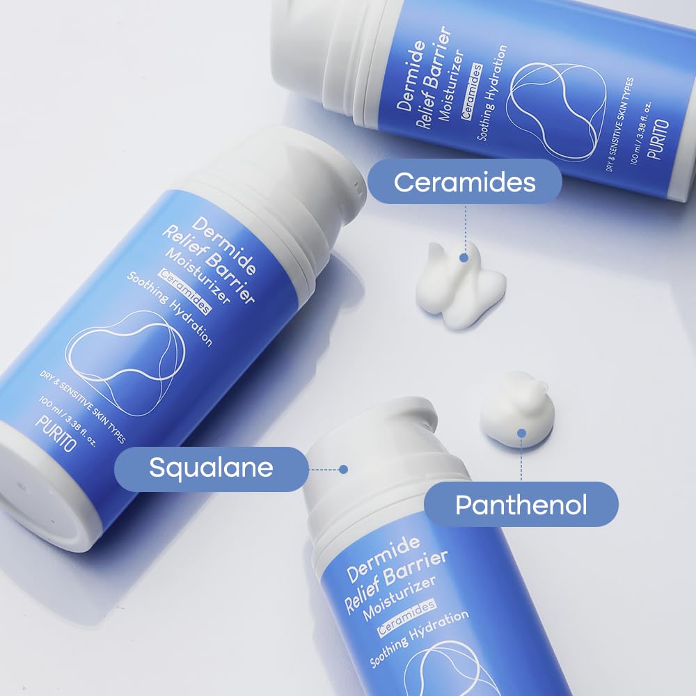 Purito moisturizer being applied to the face for gentle comfort