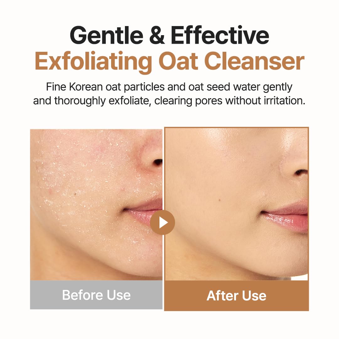 PURITO Oat Exfoliating Polish texture reveals creamy mud consistency for hydrating cleanse.