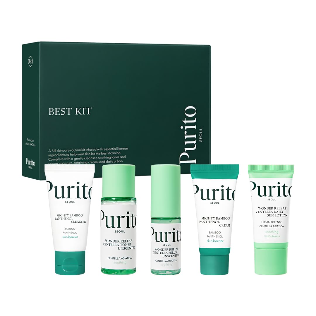 Purito SEOUL Best Kit box shows an all-in-one skincare routine for travel and gifting