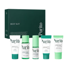 Purito SEOUL Best Kit box shows an all-in-one skincare routine for travel and gifting