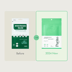 PURITO SEOUL Wonder Releaf Centella Spot Patch on face demonstrates invisible coverage for acne-prone skin.