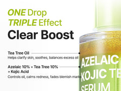 PURITO tea tree oil capsules closeup illustrates fast-acting soothing delivery.
