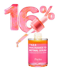 Purito TXA6 bottle pour demonstrates easy daily use toward even skin tone.