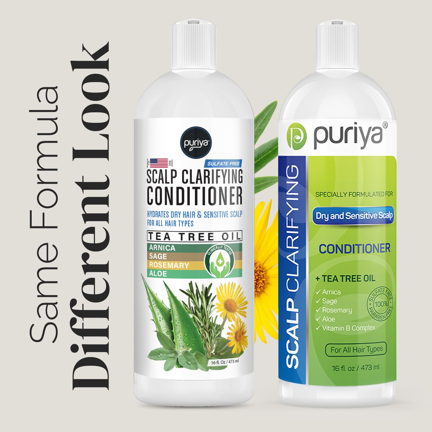 Puriya conditioner application image demonstrates gentle scalp care.