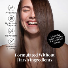 Puriya conditioner closeup emphasizes shine and moisture retention.