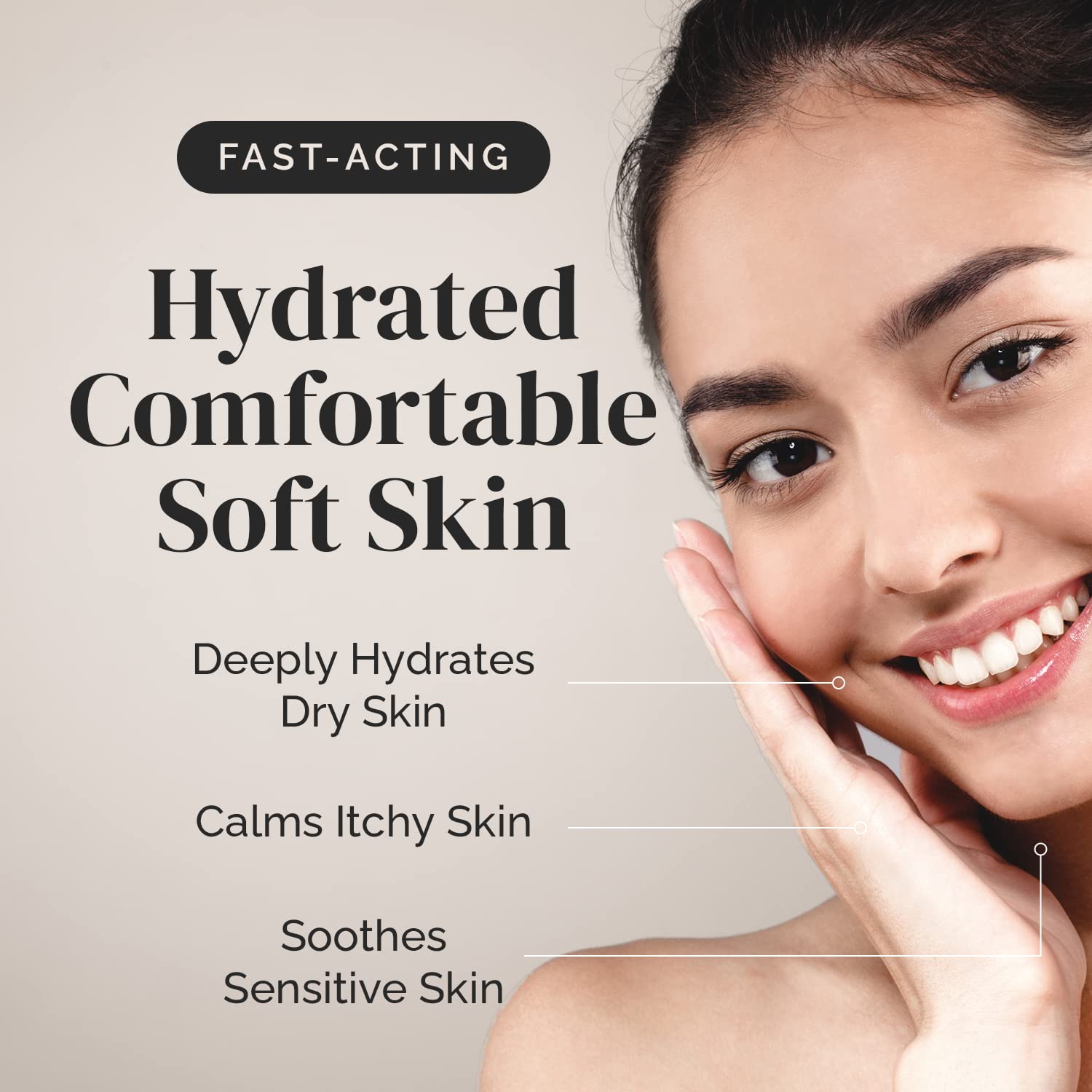 Hands receiving Puriya Intensive Moisturizer for smoothing dry patches